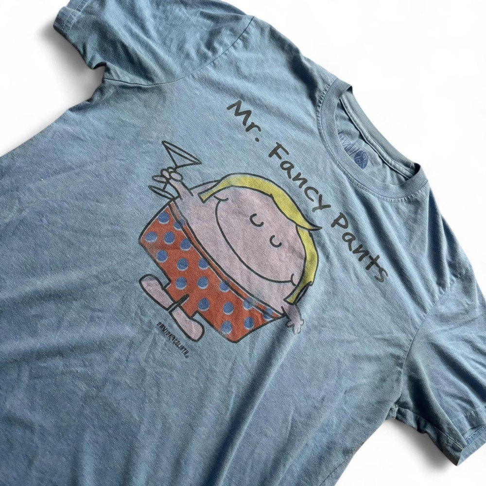 David & Goliath Mr. Fancy Pants Blue Graphic T-Shirt Medium Womens Tee